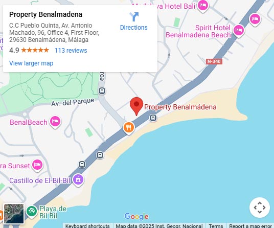 Map of where Property Benalmadena Real estate office is located Map of where Property Benalmadena Real estate office is located